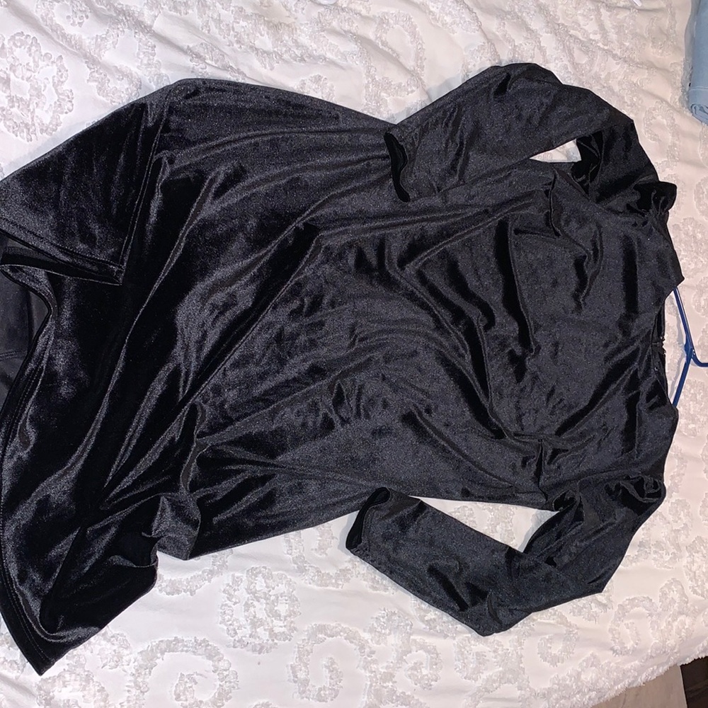 Black velvet dress